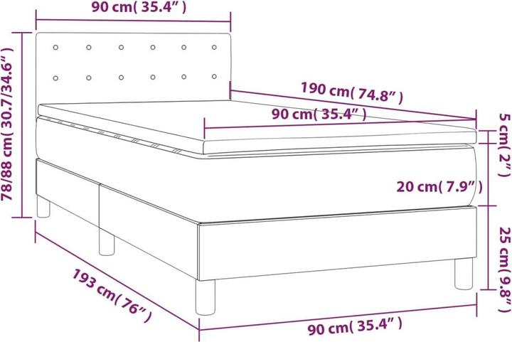 Immagine prodotto VidaXL Sloan (90 x 190 cm)