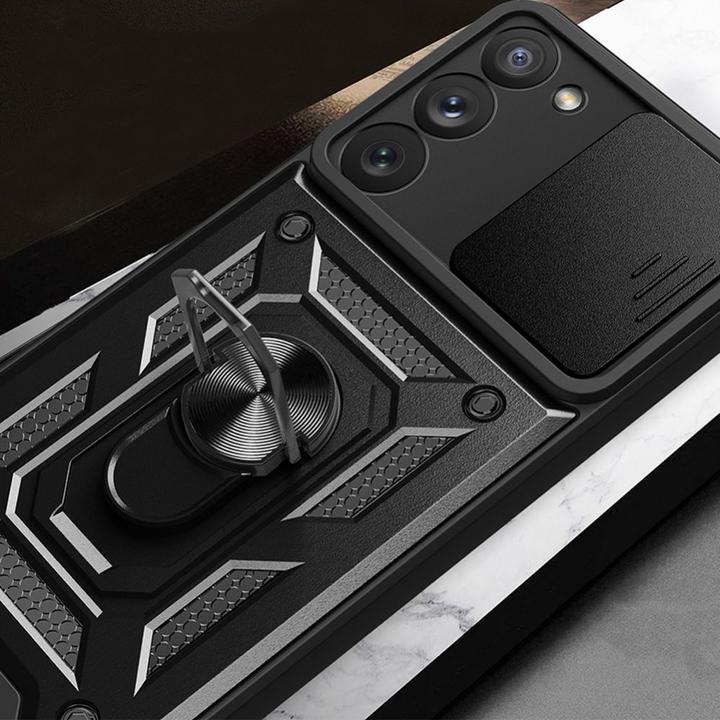 Actual product image Hurtel Hybrid Armor Camshield case for Samsung Galaxy A34 5G armored case with camera cover black (Samsung Galaxy A34 5G)