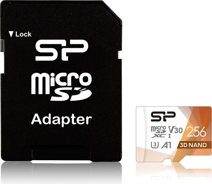 Image du produit Silicon Power Superior Pro (256 Go, microSDXC, U3, UHS-I)