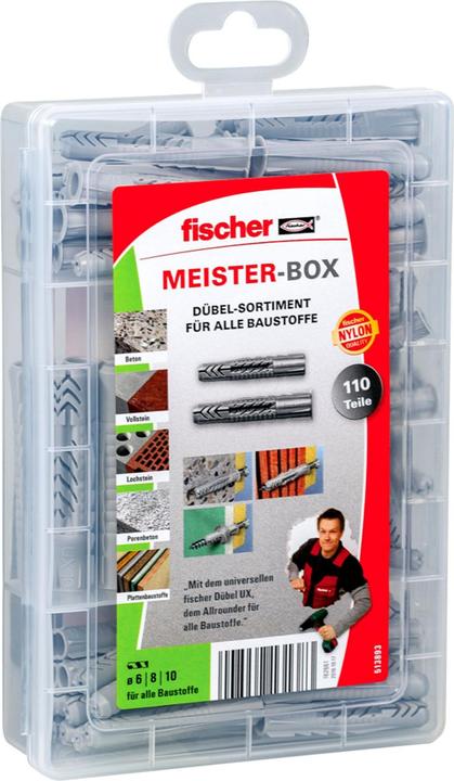 Actual product image Fischer Dowel range Meister-Box UX/ (110 pcs.)