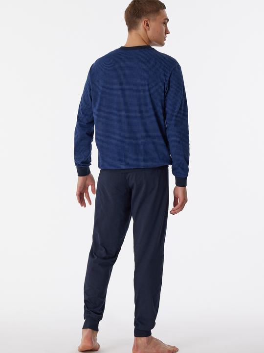 Produktbild Schiesser langer Herren Pyjama / Schlafanzug mit Rundhals-Ausschnitt (L)