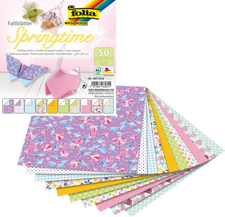 Actual product image Folia Leaflets Springtime (80 g/m², 50 x)
