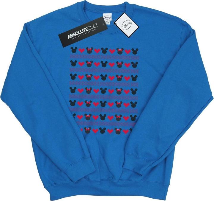 Actual product image Disney Mens Mickey And Minnie Christmas Hearts Sweatshirt (XXL)