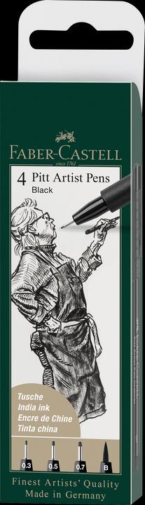 Produktbild Faber-Castell Pitt artist pen (Black, 4 x)