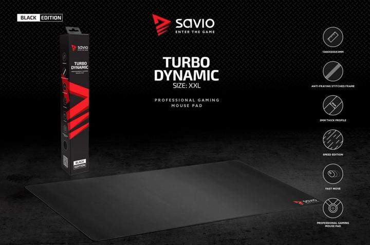Produktbild Savio Black Edition Turbo Dynamic XXL Game Mouse Pad Black (XXL)