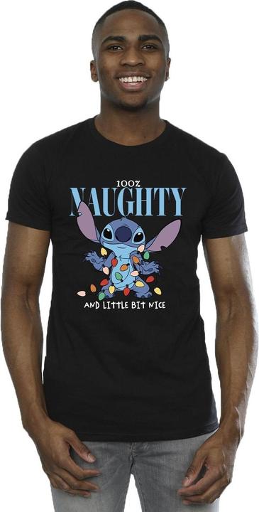 Actual product image Disney Mens Lilo & Stitch Naughty & Nice T-Shirt (4XL)