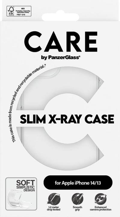 Immagine prodotto PanzerGlass Custodia alla moda trasparente X-Ray Soft Basic per iPhone 14 | 13 (Apple iPhone 14, Apple iPhone 13)