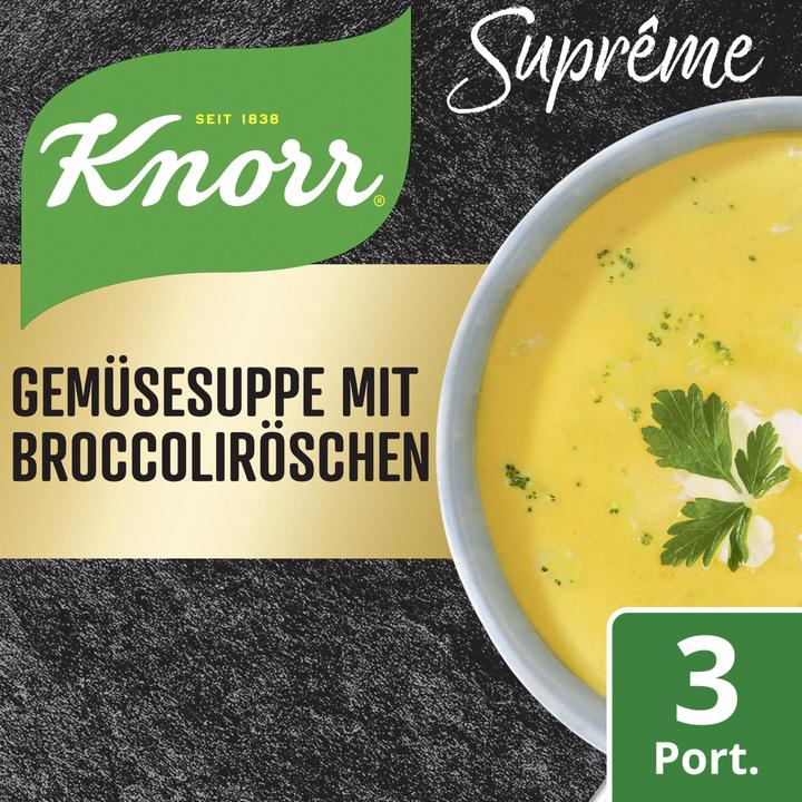 Image du produit Knorr Soupe de légumes Suprême aux bouquets de brocolis, sachet de soupe aux brocolis, facile à préparer