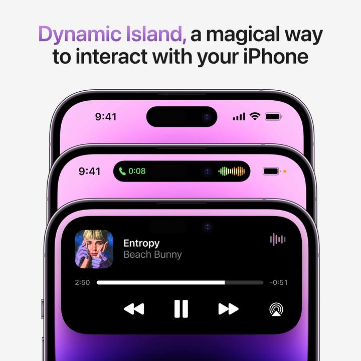 Produktbild Apple iPhone 14 Pro (512 GB, Deep Purple, 6.10", SIM + eSIM, 48 Mpx, 5G)