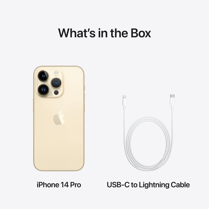 Image du produit Apple iPhone 14 Pro (128 Go, Or, 6.10", SIM + eSIM, 48 Mpx, 5G)