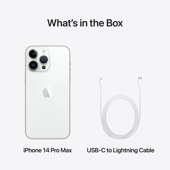 Produktbild Apple iPhone 14 Pro Max (512 GB, Silver, 6.70", SIM + eSIM, 48 Mpx, 5G)