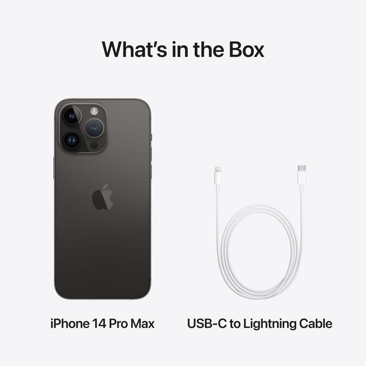 Produktbild Apple iPhone 14 Pro Max (128 GB, Space Black, 6.70", SIM + eSIM, 48 Mpx, 5G)
