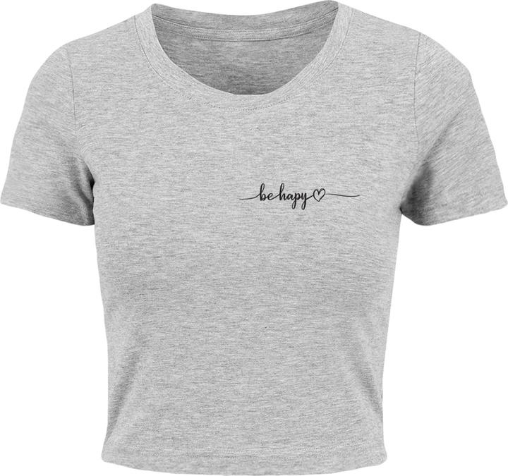 Produktbild Merchcode Ladies Be Happy Cropped Tee - 118937 (XL)