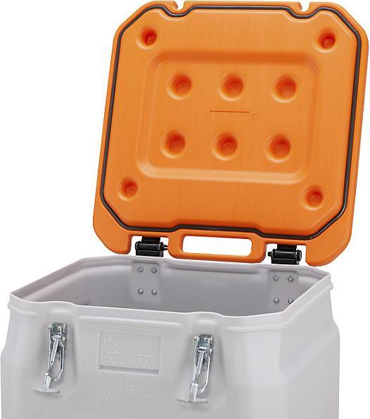 Cemo Appareil mobile gris Couvercle orange 250 litres