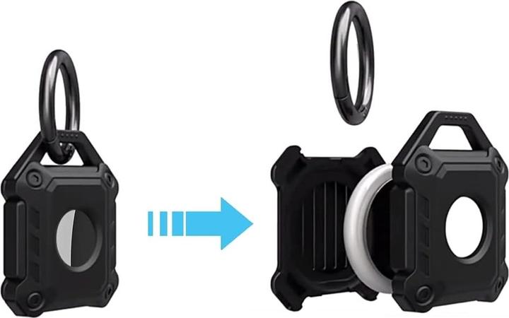 Produktbild Screenguard Apple Airtag Rugged Armor Case mit Karabiner