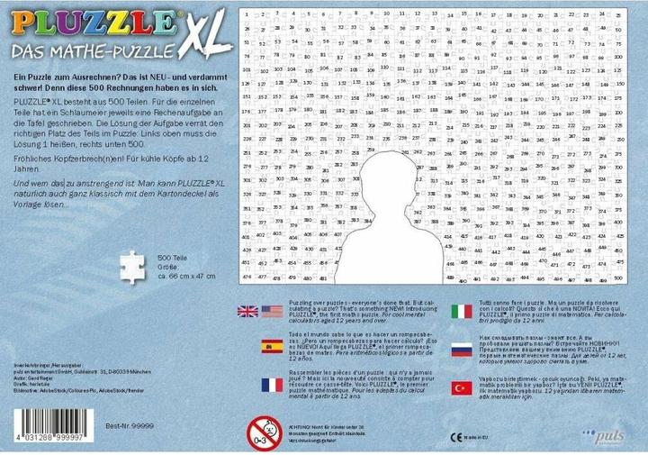 Produktbild Pluzzle XL - Das Mathe-Puzzle (Puzzle) (500 Teile)