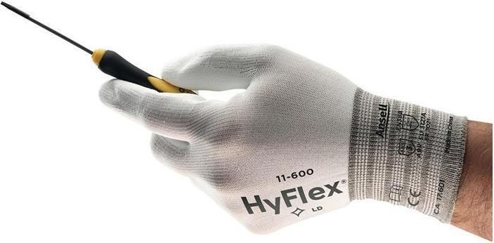 Actual product image Ansell Gloves HyFlex 11-600 size 8 white EN 388 PPE category II (8)