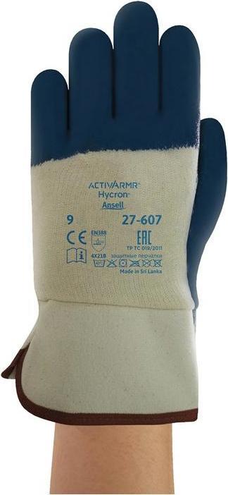 Produktbild Ansell Handschuhe ActivArmr® Hycron® 27-607 Grösse 10 weiss/blau EN 388 PSA-Kategorie II (10)