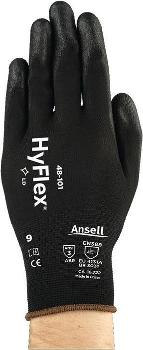 Actual product image Ansell Gloves HyFlex® 48-101 size 10 black EN 388 PPE category II (10)