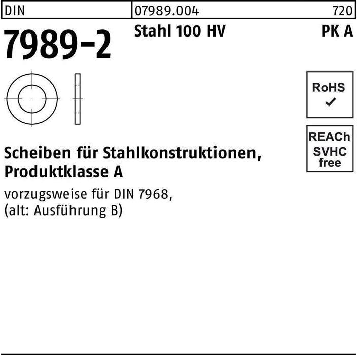 Actual product image Reyher Washer DIN 7989-2 16/17.5x 30 x8 Steel 100HV