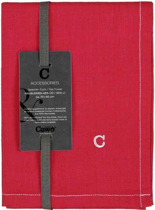 Actual product image Cawö Solid Bordeaux tea towel (50 x 70 cm)