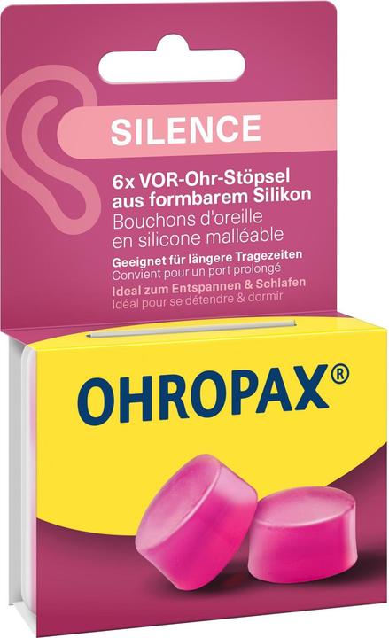 Actual product image Ohropax Silicon PINK (6 x)