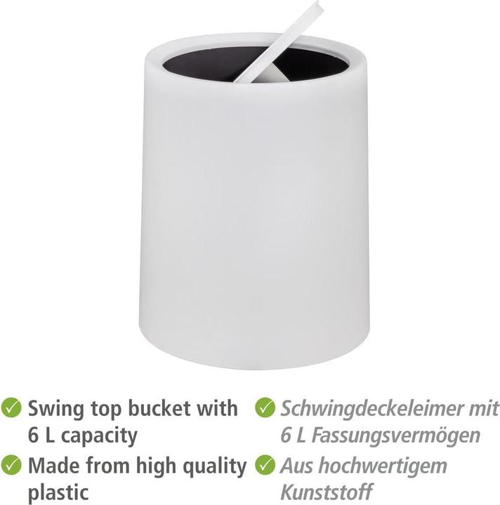 Image du produit Wenko Poubelle à couvercle basculant Atri (6 l)