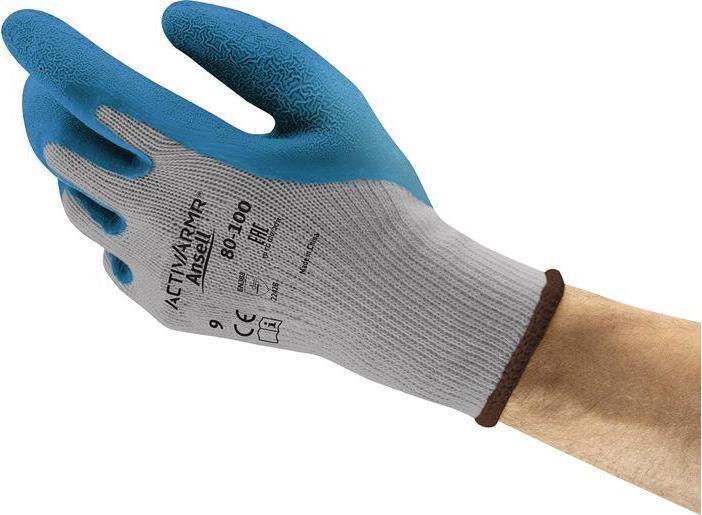 Produktbild Ansell Handschuhe ActivArmr® 80-100 Grösse 10 blau/grau EN 388 PSA-Kategorie II (10)