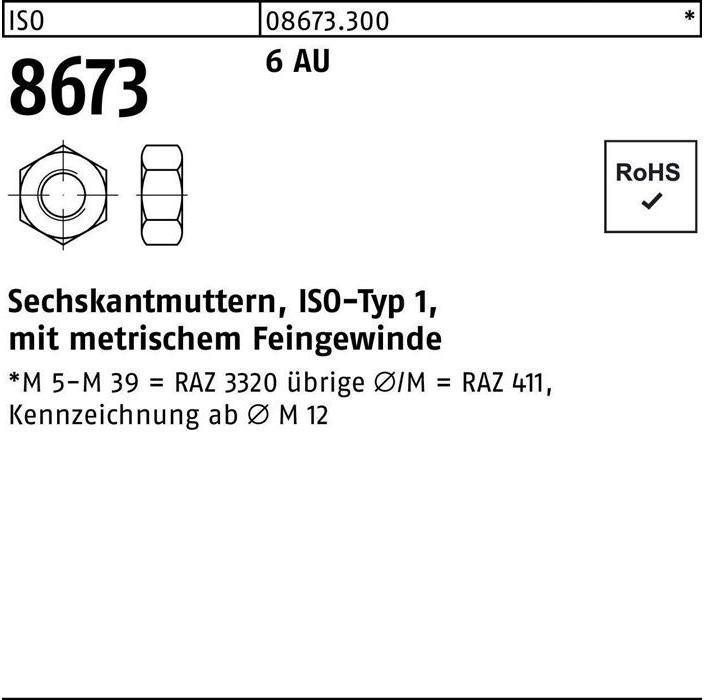 Image du produit Écrou hexagonal ISO 8673 M 85 x 4 6 Acier de décolletage (M85)