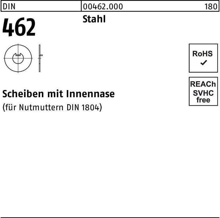 Immagine prodotto Rondella DIN 462 con naso interno 24 Acciaio