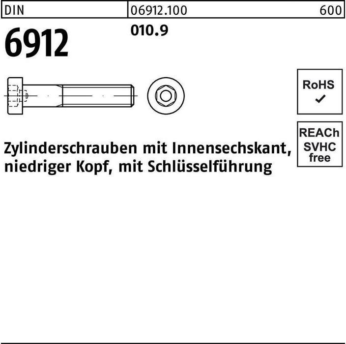 Actual product image Cheese head screw DIN 6912 with hexagon socket M 24 x 70 010.9 (25 Screws per piece)