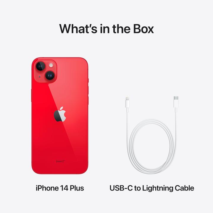 Actual product image Apple iPhone 14 Plus (256 GB, (PRODUCT)​RED, 6.70", SIM + eSIM, 12 Mpx, 5G)