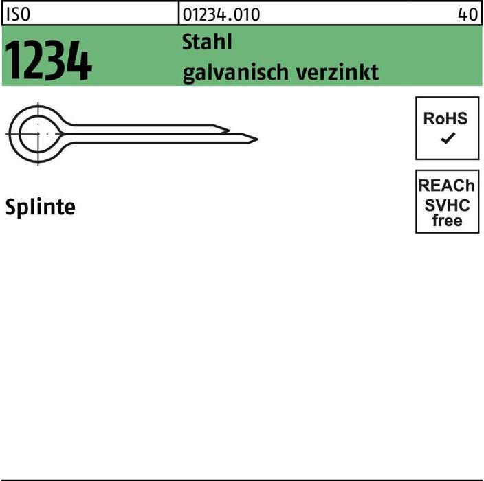 Immagine prodotto Perni spaccati ISO 1234 1,6 x 32 acciaio zincato (32 mm)