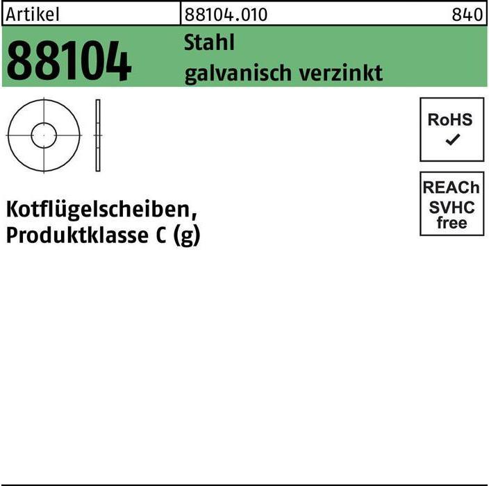 Produktbild Kotflügelscheibe R 88104 12,5 x40 x1,5 Stahl galvanisch verzinkt