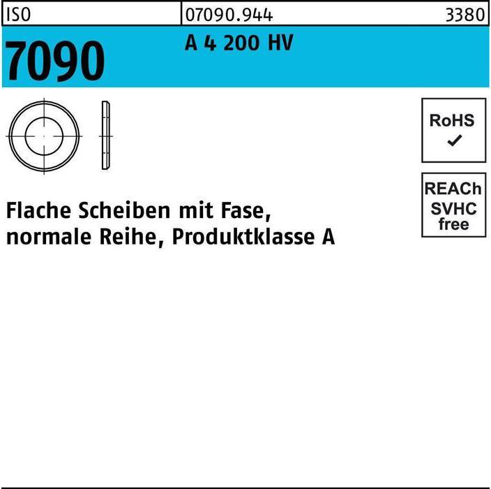 Immagine prodotto Rondella ISO 7090 con smusso 10 A 4 200 HV