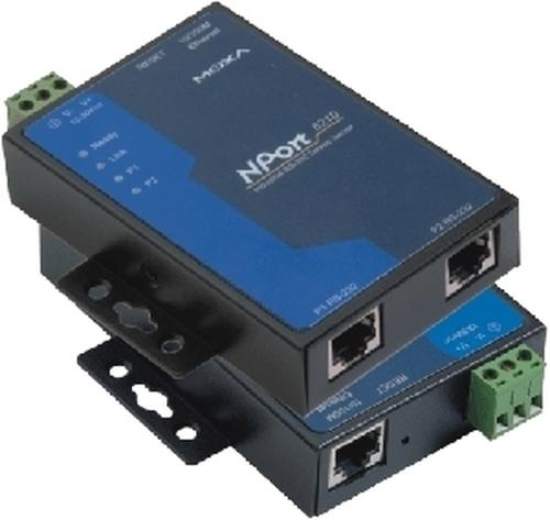 Actual product image Moxa NPort 5210, LAN RS232 Server, 2 Port (RJ45, RJ45 (1x))