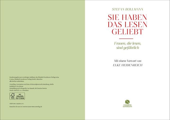 Actual product image Sie haben das Lesen geliebt (German, Stefan Bollmann, 2024)
