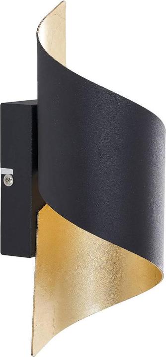 Actual product image Lindby Metal wall lamp Desirio, black-gold (330 lm, G9)