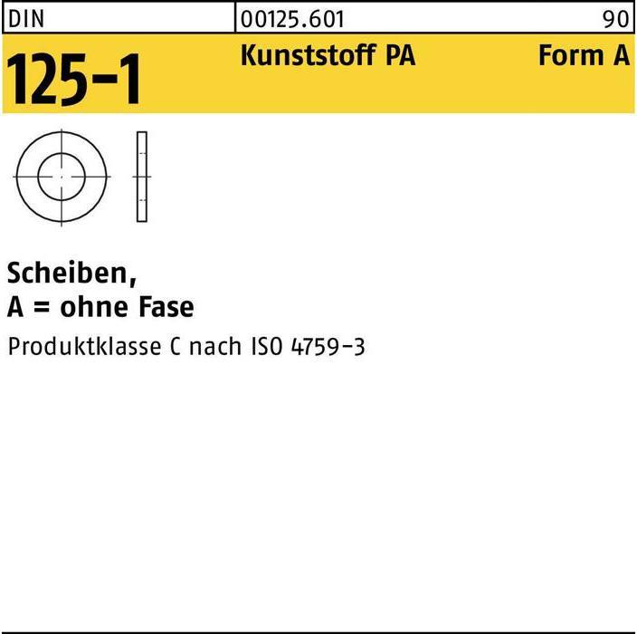 Image du produit Rondelle DIN 125-1 forme A 17 x30 x3 Polyamide