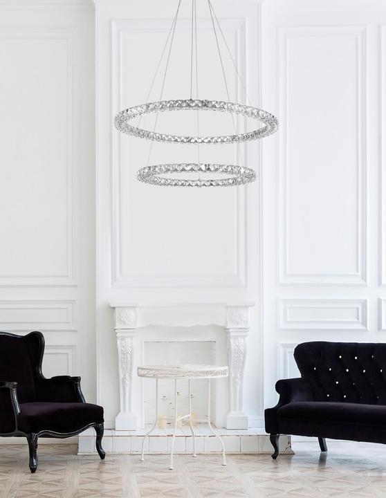Actual product image Nova Luce QUENTIN LED pendant light chrome 60W neutral white 120x70cm 9172518