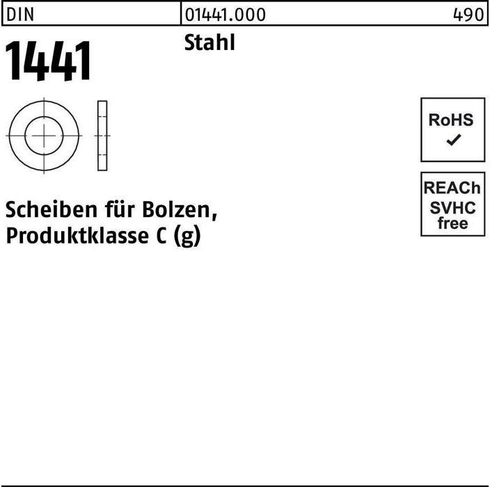 Actual product image Washer DIN 1441 f.Bolt 24 x 36x 4 Steel