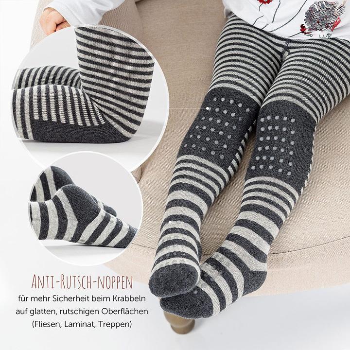 Image du produit La Loona LaLoona Collants pour bébé - Rayures Grises - (74/80)