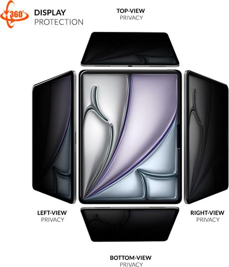 Image du produit Eiger 4-Way Privacy verre de protection visuelle plein écran Fit Mountain Black Privacy 360 Tablet (1 pièce(s), iPad Air 11 2024 (M2))