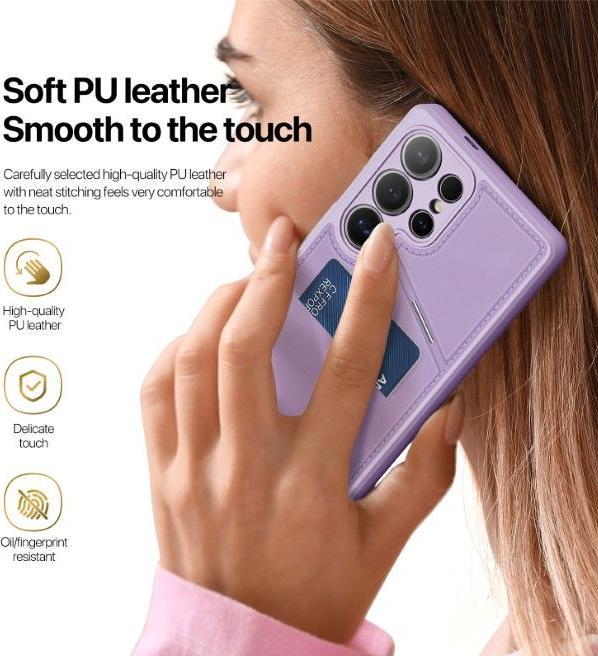 Actual product image Dux Ducis Samsung Galaxy S25 Ultra Magnetic Wallet Case with Stand - Purple (Samsung Galaxy S25 Ultra)
