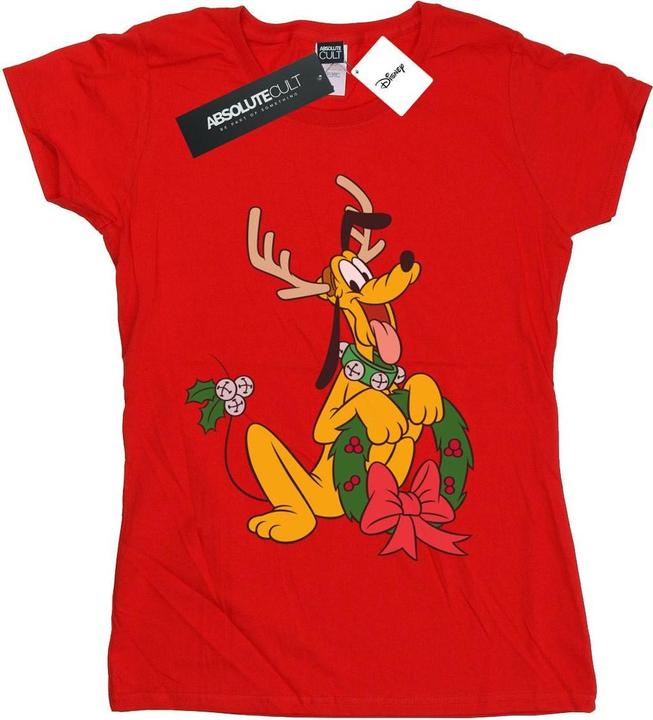 Immagine prodotto Disney Pluto Christmas Reindeer Maglietta Donna (S)
