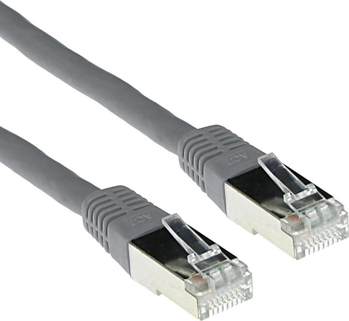 Actual product image Grey 10 meter LSZH SFTP CAT6 patch cable with RJ45 connectors. Cat6 s/ftp lszh grey 10.00m (S/FTP, CAT6, 10 m)