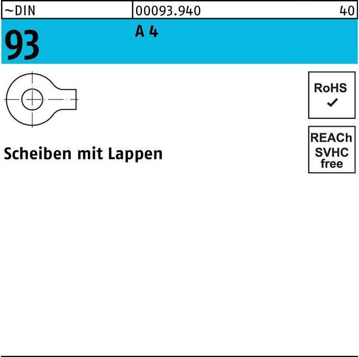 Produktbild Unterlegscheibe DIN 93 m.Lappen 5,3 A 4