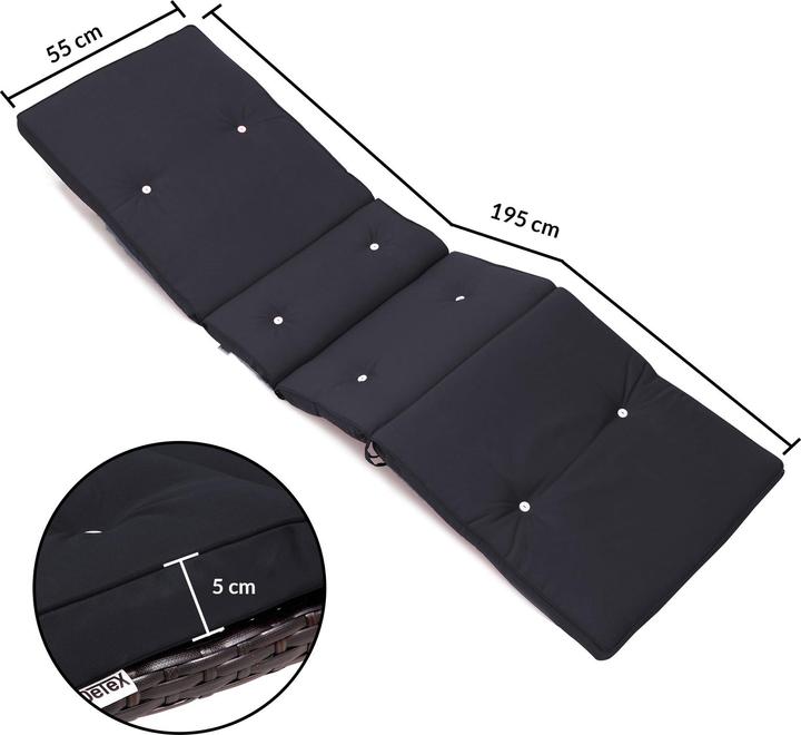 Image du produit Detex Matelas chaise longue (196 x 55 x 5 cm)