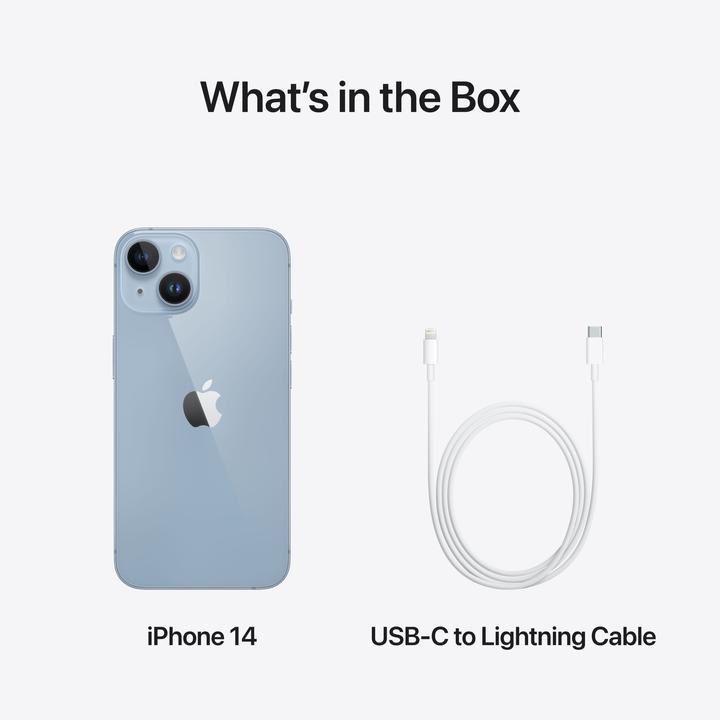 Image du produit Apple iPhone 14 (128 Go, Bleu, 6.10", SIM + eSIM, 12 Mpx, 5G)