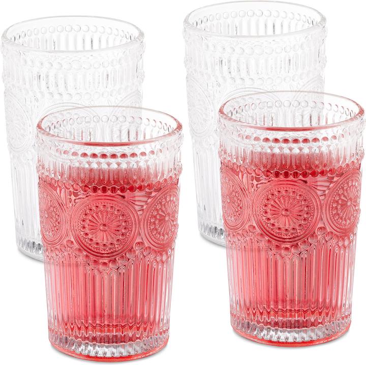 Relaxdays 4x verre à boire (0.40 l, 1 x)